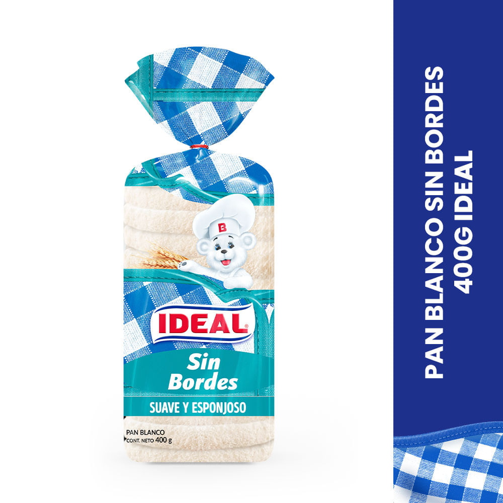 Pan de molde sin border Ideal 400 gramos