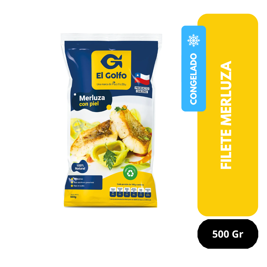 Merluza El Golfo con piel 500 gr