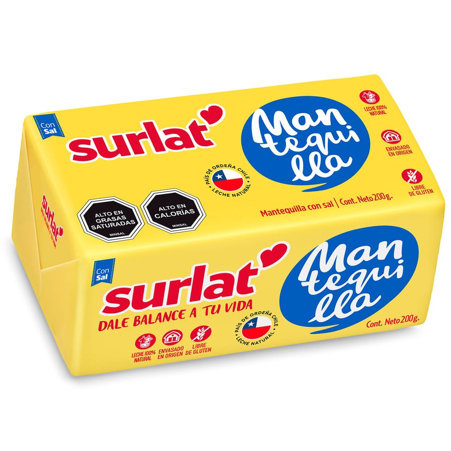 Mantequilla Quillayes Surlat 250 gramos c/sal