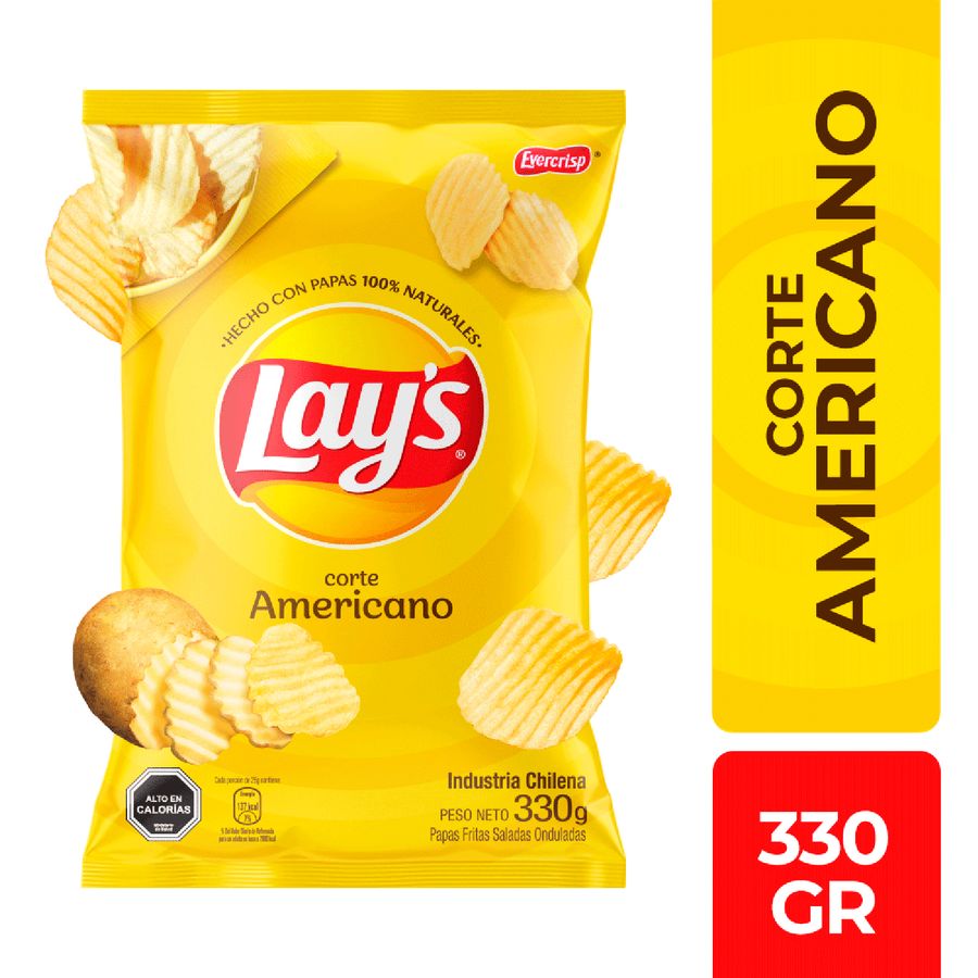 Papas fritas Lays c/ americano 330 gramos