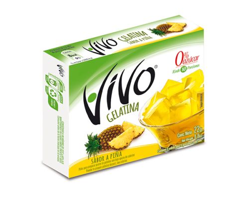 Gelatina Vivo piña 22 gramos