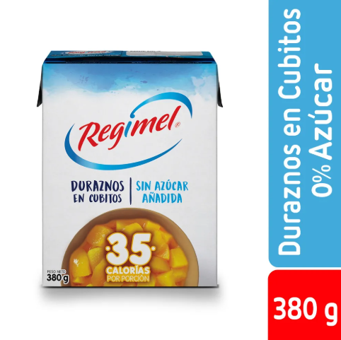 Duraznos en trocitos Regimel 380 gramos