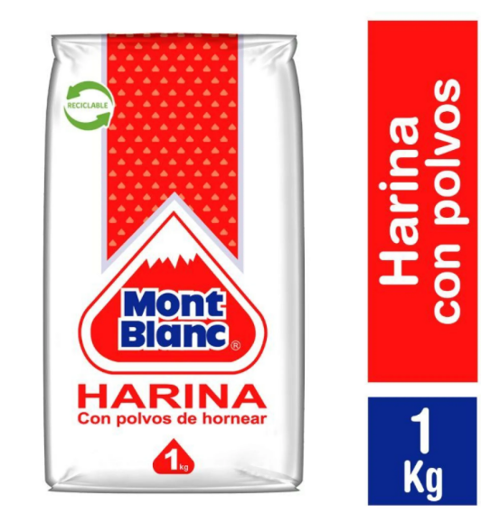 Harina Mont Blanc 1kg Con polvos