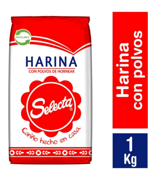 Harina Selecta 1kg Con polvos