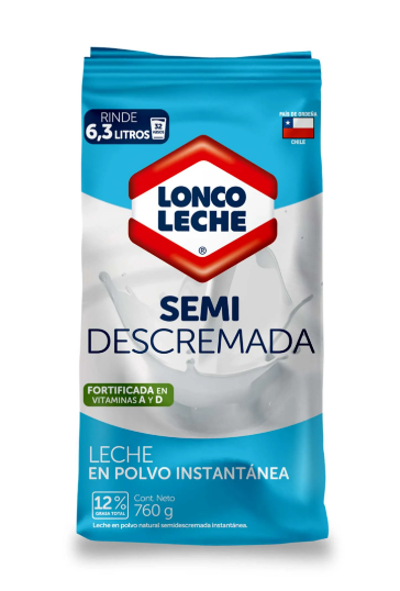 Leche Loncoleche Semidescremada Polvo 760gr
