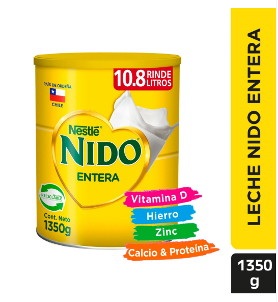 Leche Entera Nido 1,35Kg
