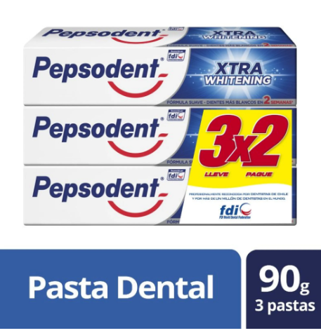 Pepsodent 90 ml ex fresh (paquete de 3)