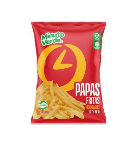 Papas Prefritas Minuto Verde 1kg