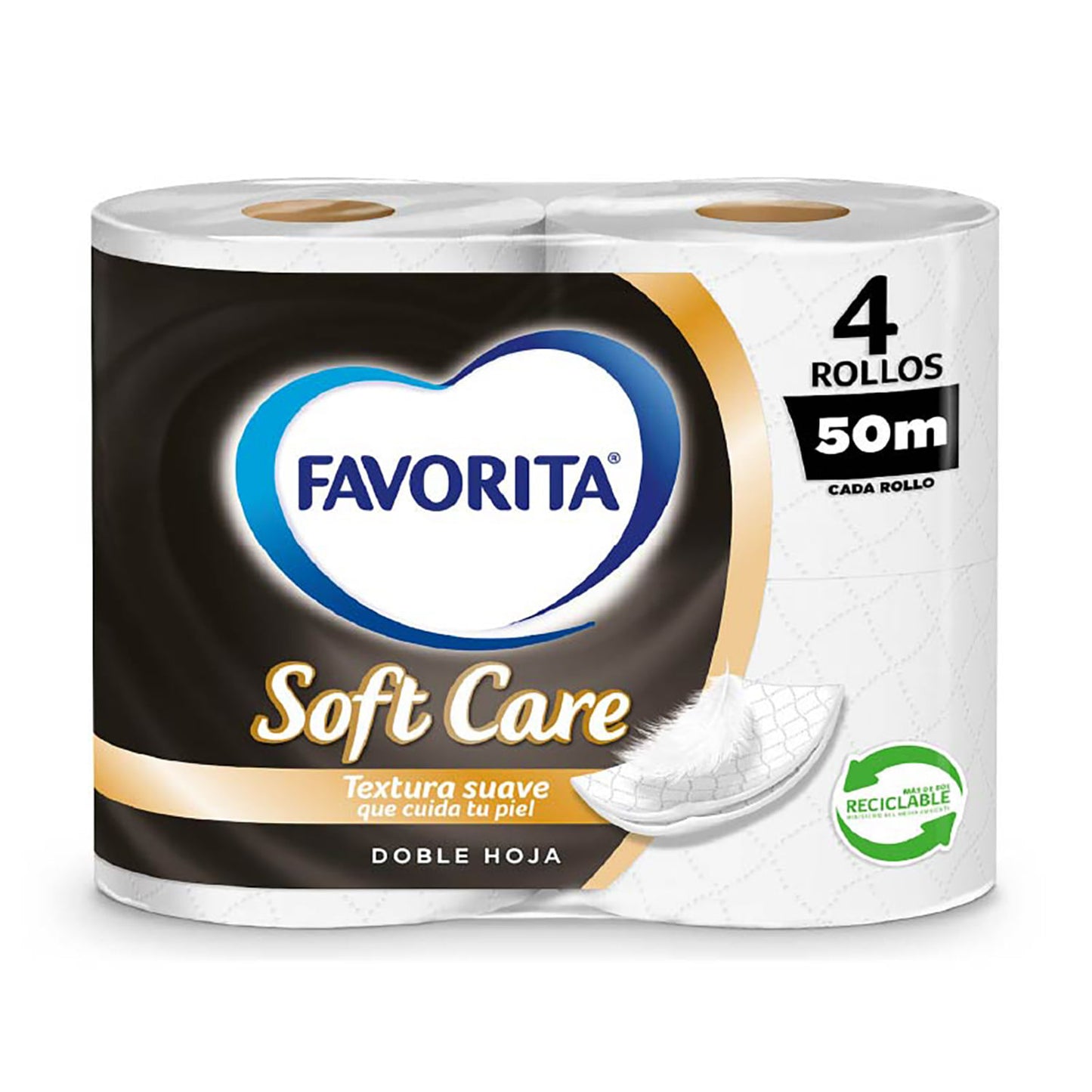 Papel Higienico Favorita Soft Care doble hoja 4 x 50 m