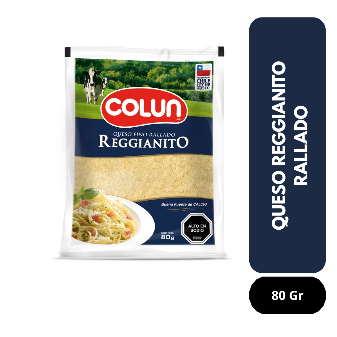 Queso reggianito Fino Rallado Colun 80 gramos