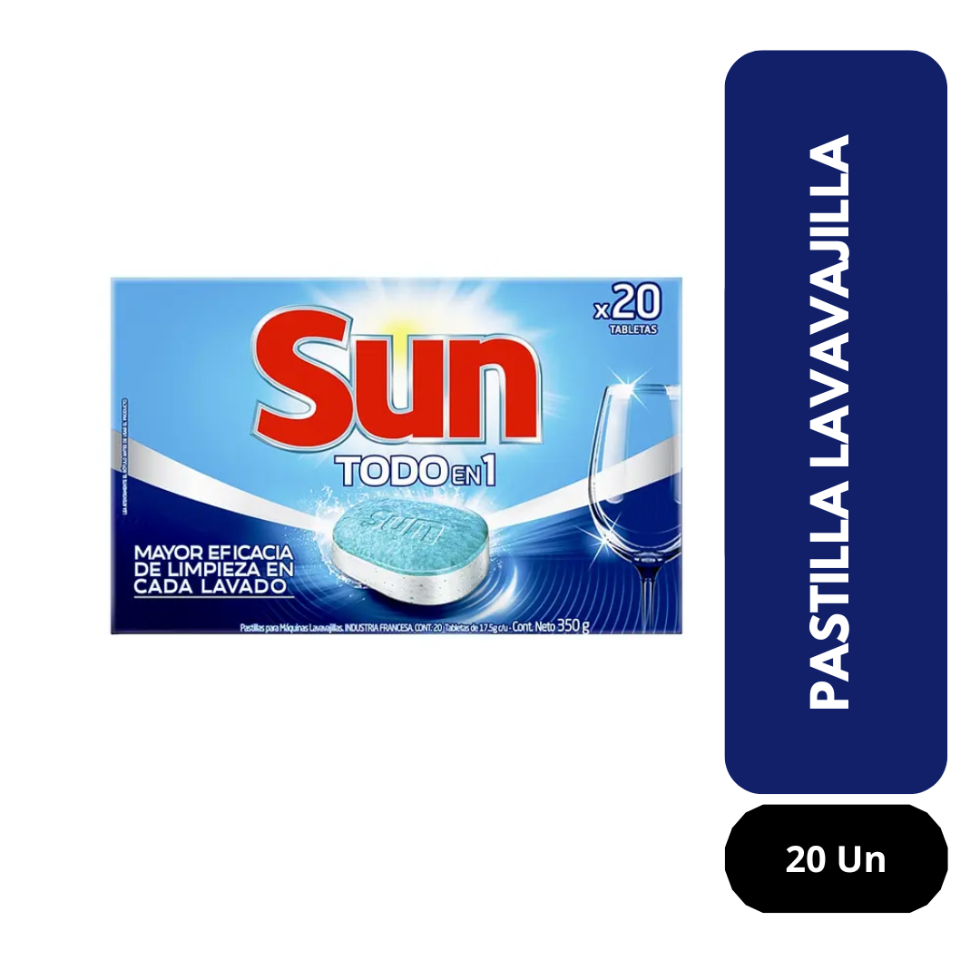 Lavavajillas tableta todo en uno Sun 20 unidades
