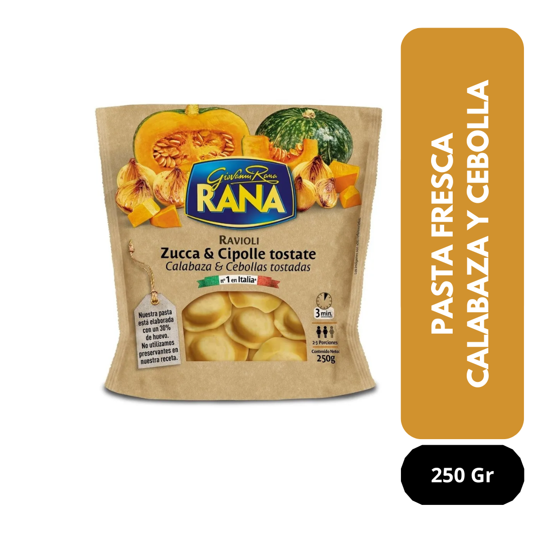 Pasta Fresca ravioli calabazas cebolla tostada Rana 250 g