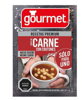 Sopa de carne con crutones Gourmet 15 gramos