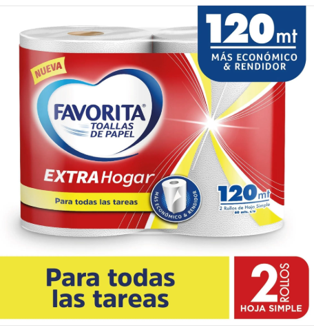 Toalla Papel Favorita 2 x 60 m