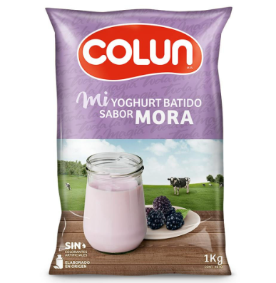 Yogurt Colun bolsa sabor mora 1000 gr