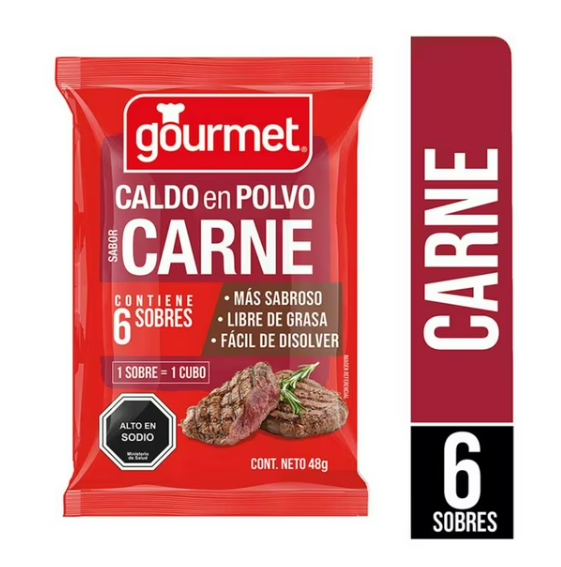 Caldo Carne Gourmet 48gr 6u
