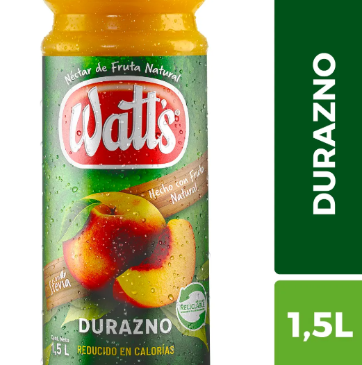 Jugo Watts Durazno 1,5 Lt