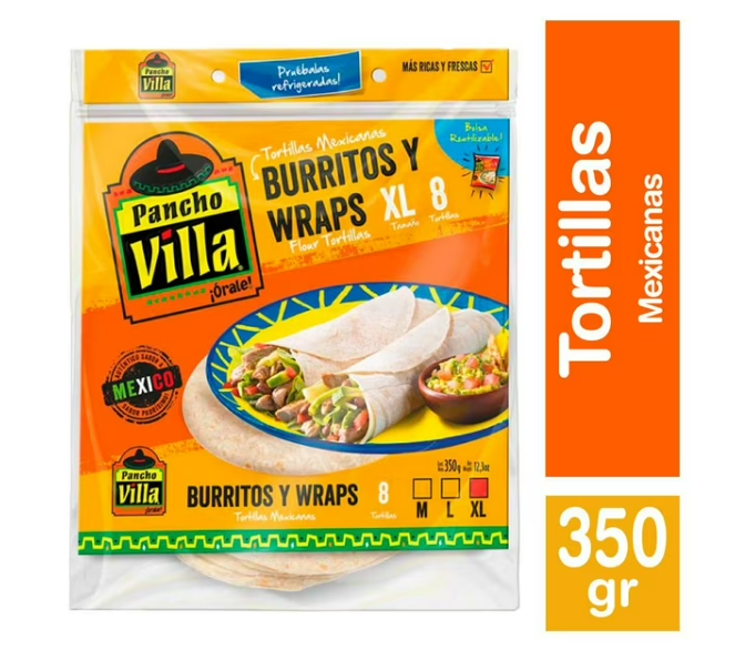 Burritos XL Pancho Villa 8u