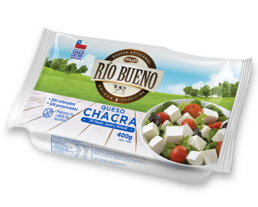 Queso chacra rio bueno 400 gramos (bolsa)