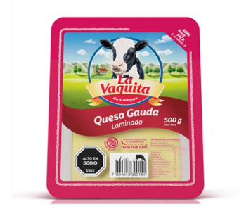 Queso gauda laminado La Vaquita 500 gramos