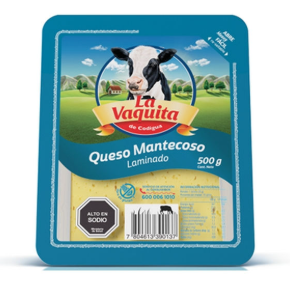 Queso mantecoso laminado La Vaquita 500 gramos