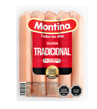 Salchicha tradicional Montina 20 unidades