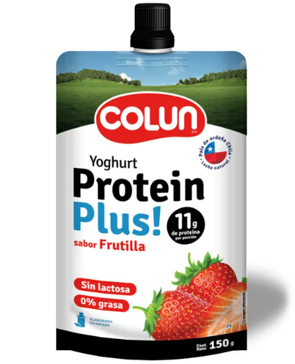 Yogurt Colun 11 gr de proteina sabor frutilla 150 gr