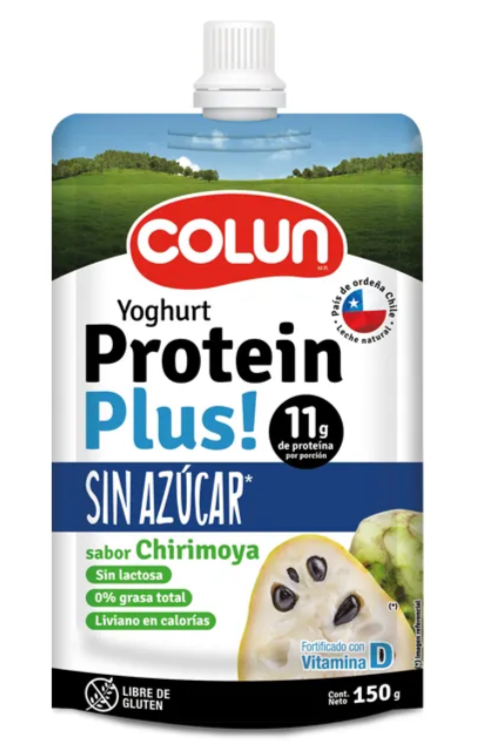Yogurt Colun 11 gr de proteina sin azucar sabor chirimoya 150 gr