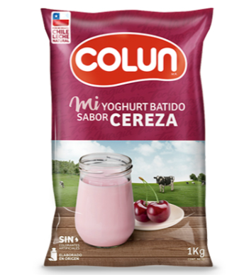 Yogurt Colun bolsa sabor cereza 1000 gr