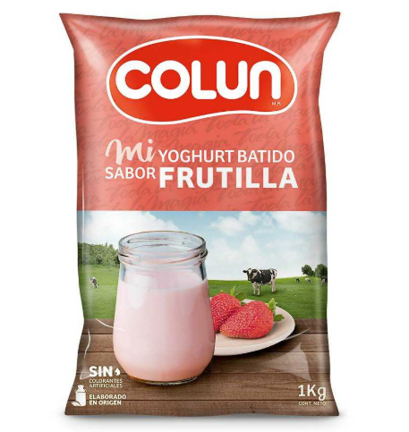 Yogurt Colun bolsa sabor frutilla 1000 gr