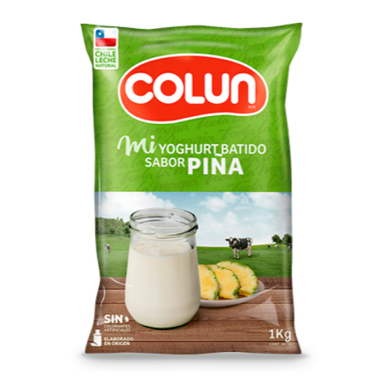 Yogurt Colun bolsa sabor piña 1000 gr