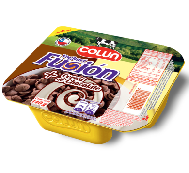 Yogurt fusion Colun sabor chocolate 140 gr