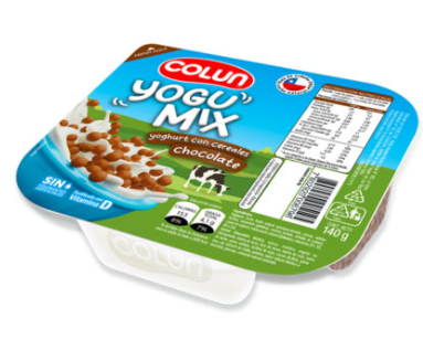 Yogurt Yogumix Colun sabor vainilla cereal chocolate 140 gr