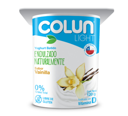 Yogurt light Colun sabor vainilla 120 gr