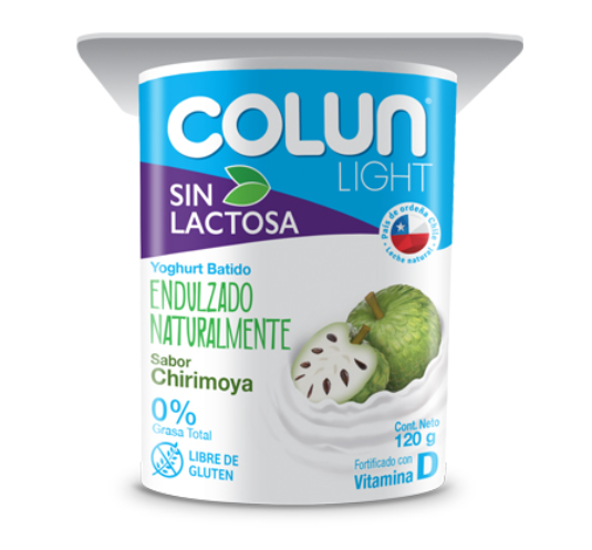Yogurt light Colun sin lactosa sabor chirimoya 120 gr