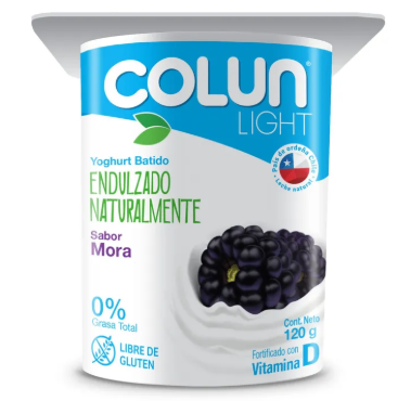 Yogurt light Colun sabor mora 120 gr