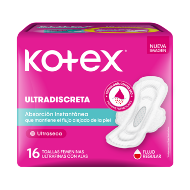 Toalla higiénica Ultradiscreta Kotex 16 unidades