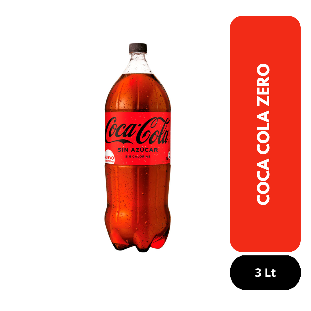 Coca Cola zero 3 Lt, desechable