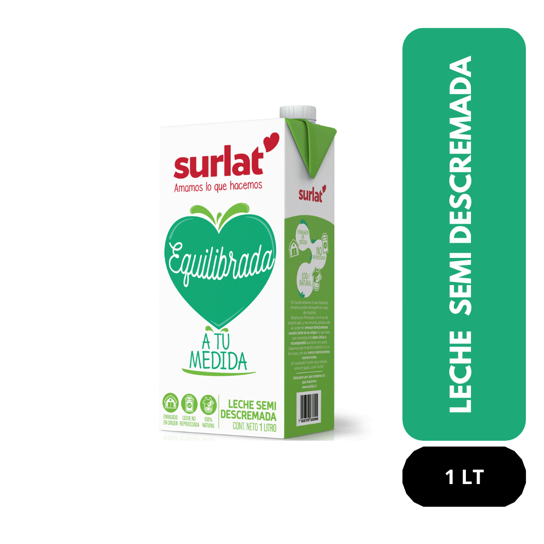 Leche semidescremada Surlat 1 Lt