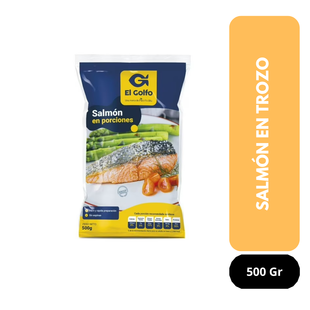 Salmon 500 gramos Trozo El Golfo