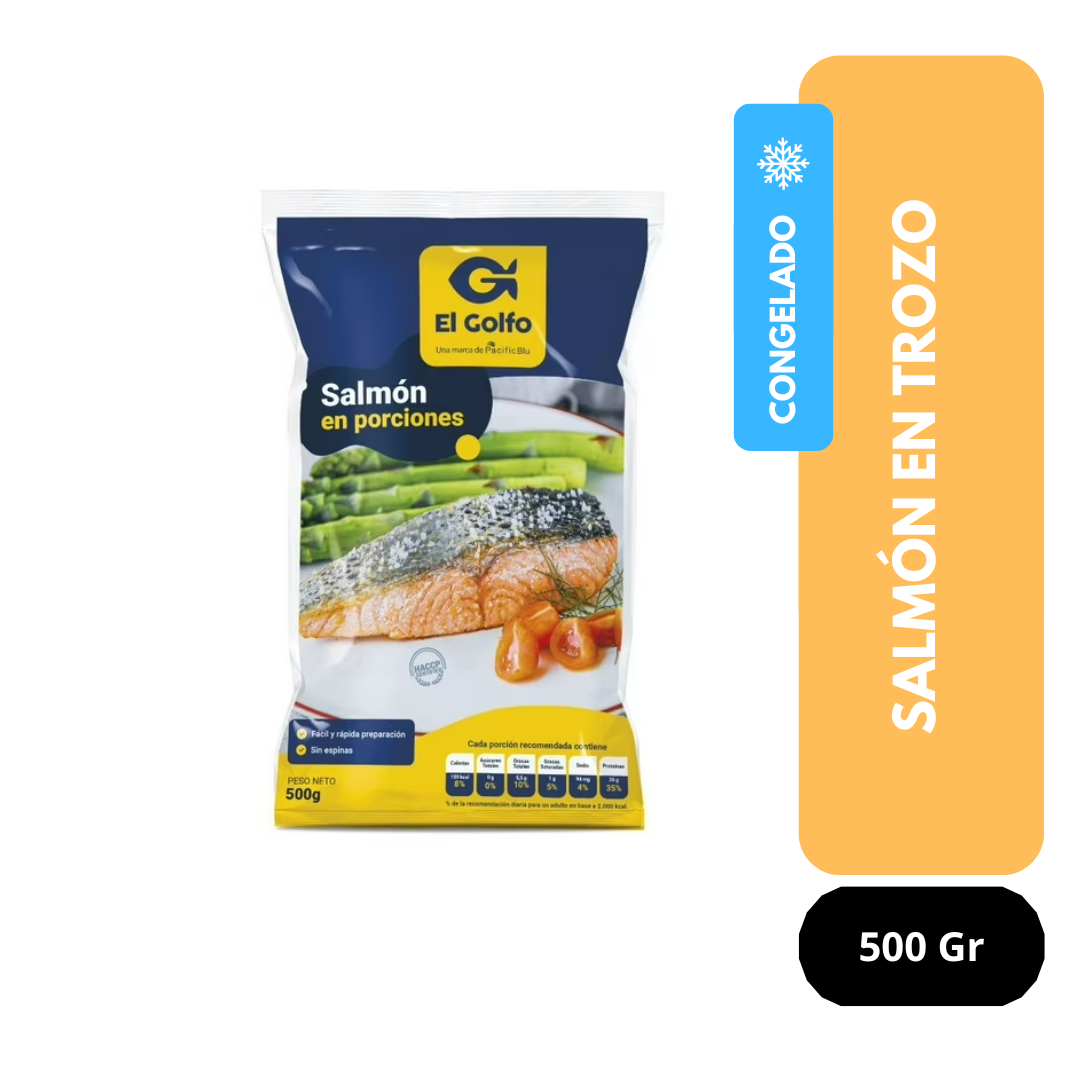 Salmon 500 gramos Trozo El Golfo