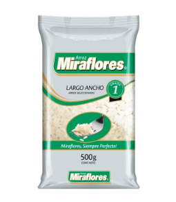 Arroz Miraflores largo ancho 500 gramos