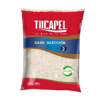 Arroz Tucapel gran selección grado 2, 500 gramos