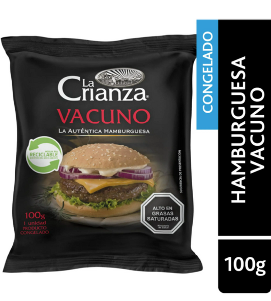 Hamburguesa Vacuno La Crianza Premium 100gr