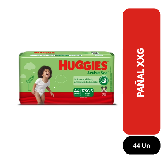 Pañales active sec XXG Huggies 44 Un