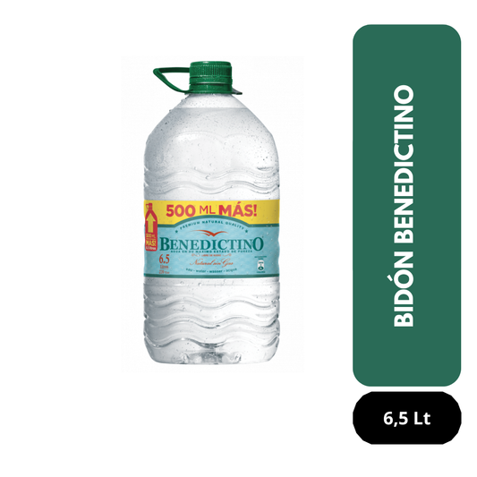 Bidón agua Benedictino 6,5 Lt