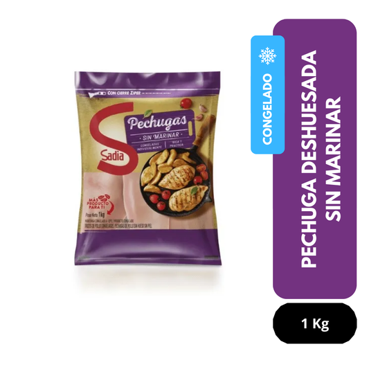 Pechuga Deshuesada sin marinar Sadia congelada 1 Kg