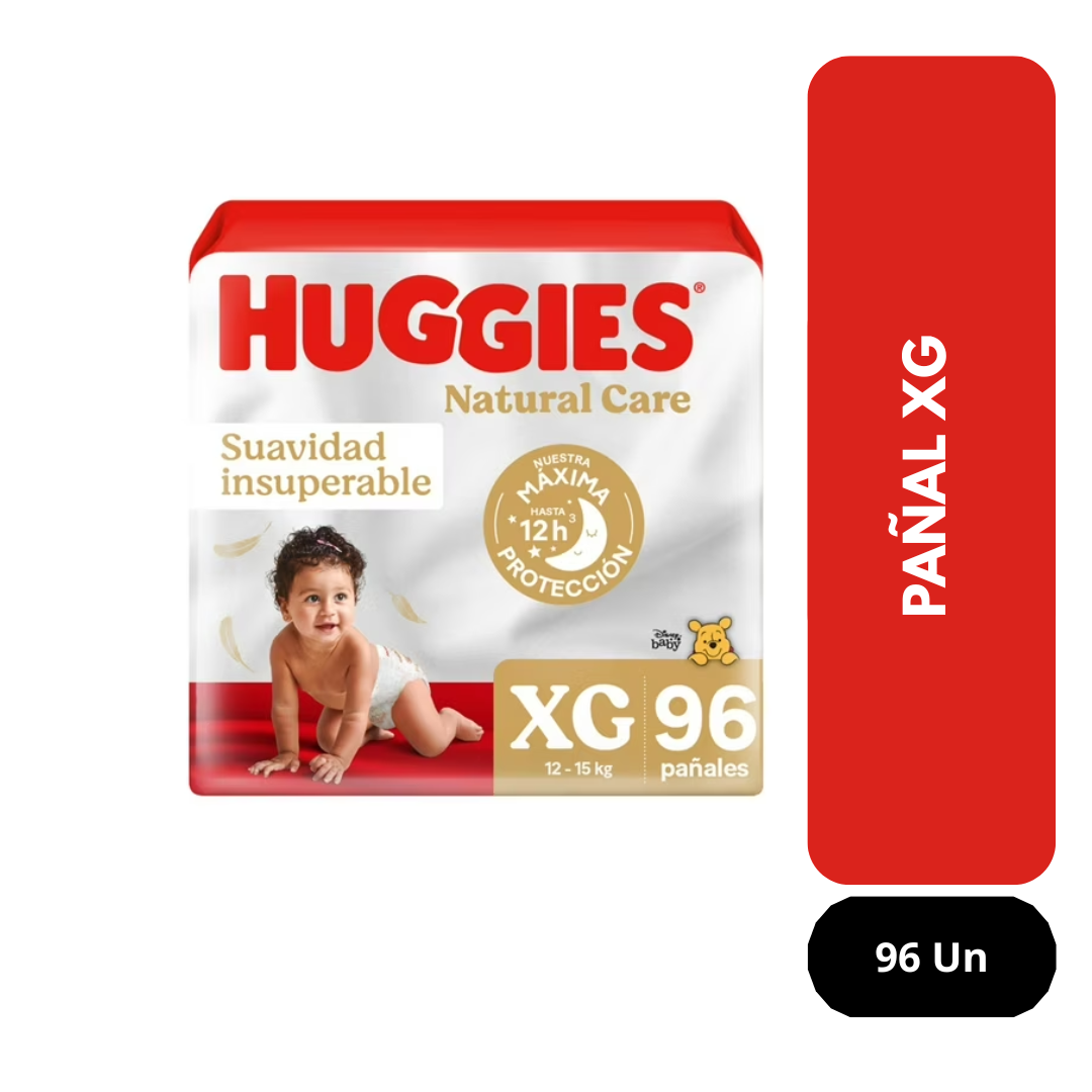 Pañales natural care XG Huggies 96 Un