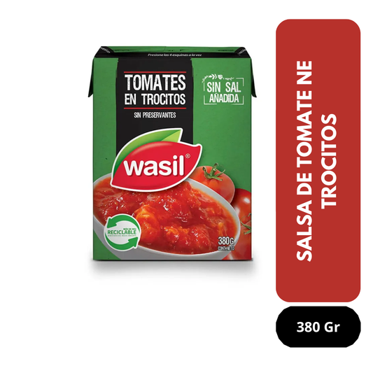 Tomate en trocitos Wasil 380 gramos