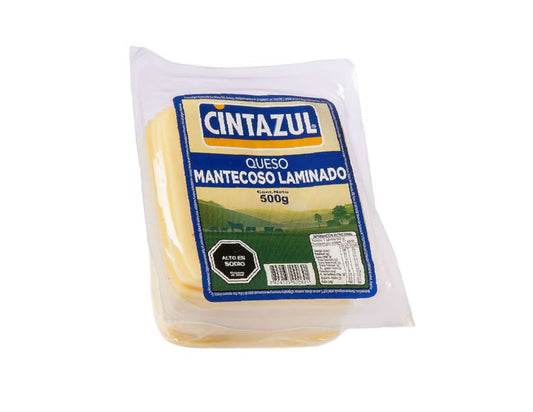 Queso mantecoso laminado Cintazul 500 gramos